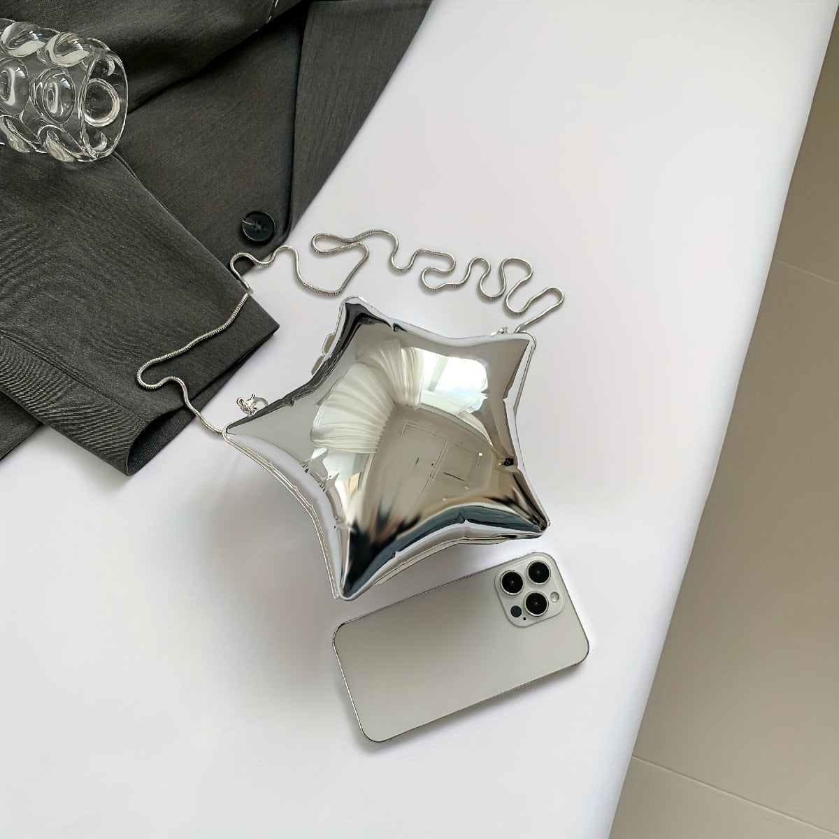 Star-Shaped Mirrored Crossbody