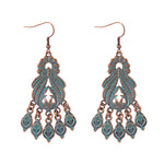 Load image into Gallery viewer, Divine Aura Goddess Earrings – Boho Gold &amp; Blue Festival Glam
