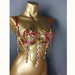 Load image into Gallery viewer, Sama Rhinestone Festival Bra
