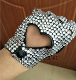 Load image into Gallery viewer, Fingerless Rhinestone gloves
