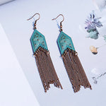 Load image into Gallery viewer, Divine Aura Goddess Earrings – Boho Gold &amp; Blue Festival Glam
