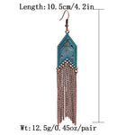 Load image into Gallery viewer, Divine Aura Goddess Earrings – Boho Gold &amp; Blue Festival Glam
