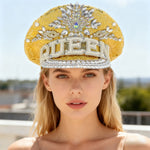 Load image into Gallery viewer, Rhinestone Festival Captain Hat
