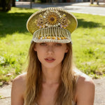 Load image into Gallery viewer, Rhinestone Festival Captain Hat
