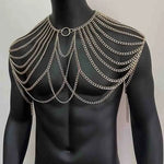 Load image into Gallery viewer, Midnight Alpha™ – Men’s Tassel Body Chain
