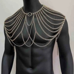 Midnight Alpha™ – Men’s Tassel Body Chain