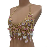 Load image into Gallery viewer, Gold Butterfly Chain Bra
