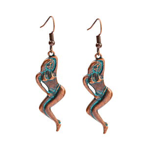 Divine Aura Goddess Earrings – Boho Gold & Blue Festival Glam