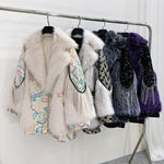 Load image into Gallery viewer, Sequinned Diamonds Fur Coat
