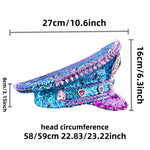 Load image into Gallery viewer, Rhinestone Festival Captain Hat
