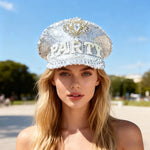 Load image into Gallery viewer, Rhinestone Festival Captain Hat
