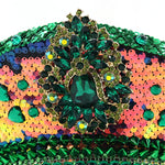 Load image into Gallery viewer, Beetle Sequin Burning Man Military Hat
