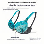 Load image into Gallery viewer, Mermaid Sequin Bra Top
