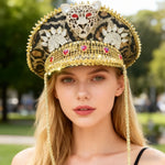 Load image into Gallery viewer, Rhinestone Festival Captain Hat

