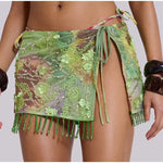 Load image into Gallery viewer, Sequin Bloom Mini Skirt
