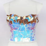 Load image into Gallery viewer, Holographic Festival Camisole Top
