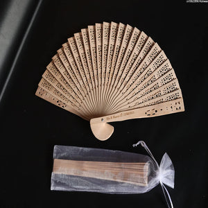 Wedding Engraved Hand Fan