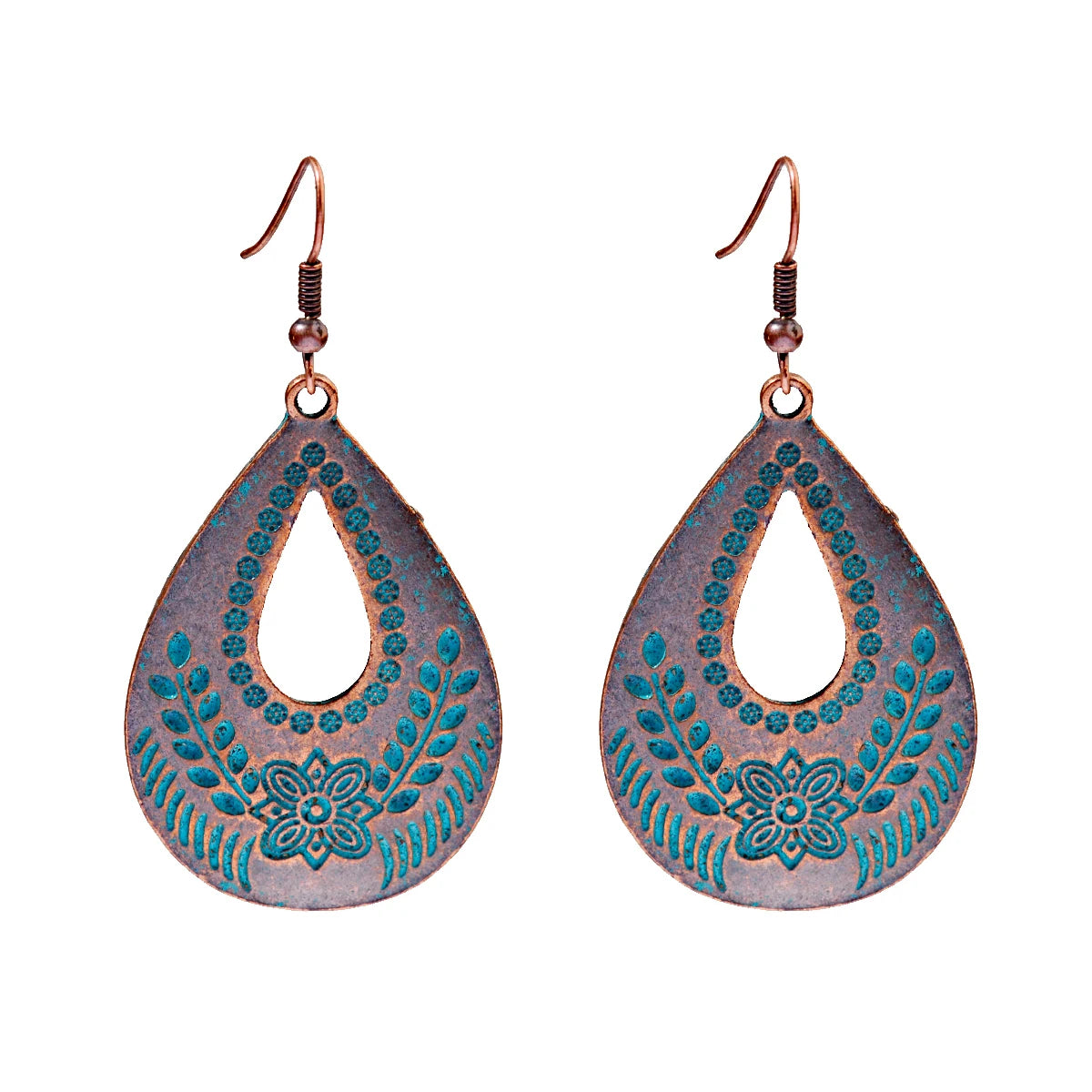 Divine Aura Goddess Earrings – Boho Gold & Blue Festival Glam