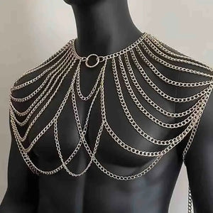 Midnight Alpha™ – Men’s Tassel Body Chain