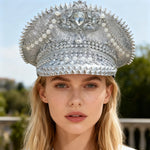 Load image into Gallery viewer, Rhinestone Festival Captain Hat

