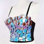 Load image into Gallery viewer, Holographic Festival Camisole Top
