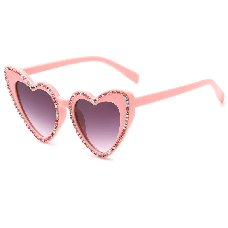 Anna Rhinestone Heart Shaped Shades