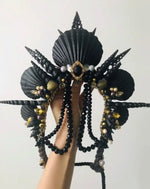 Load image into Gallery viewer, Black Mermaid Crown
