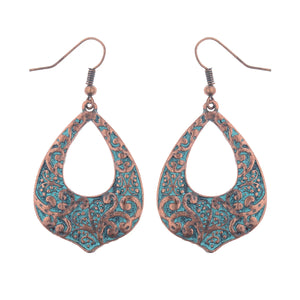 Divine Aura Goddess Earrings – Boho Gold & Blue Festival Glam