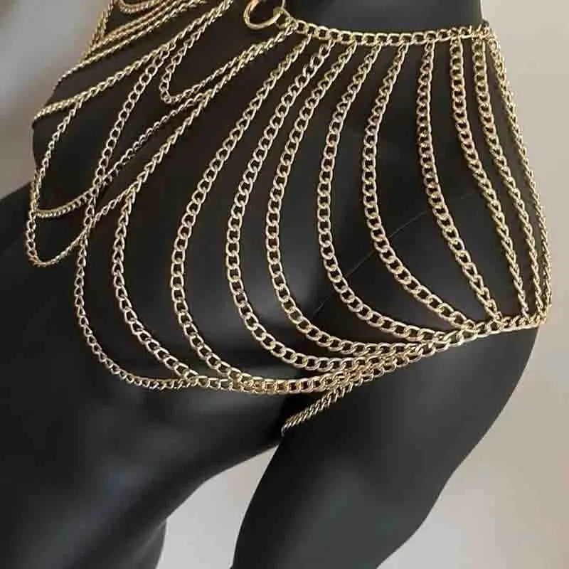 Midnight Alpha™ – Men’s Tassel Body Chain