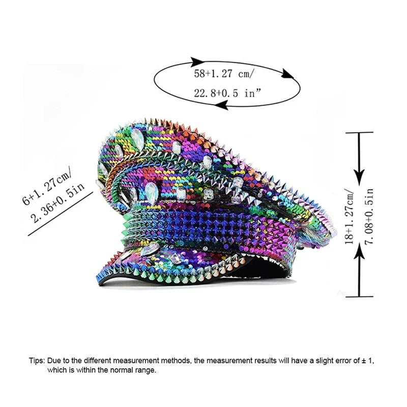 Burning Man Sequin Hat