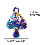 Load image into Gallery viewer, Rainbow Mushroom Earrings
