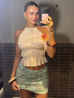 Load image into Gallery viewer, Sequin Bloom Mini Skirt
