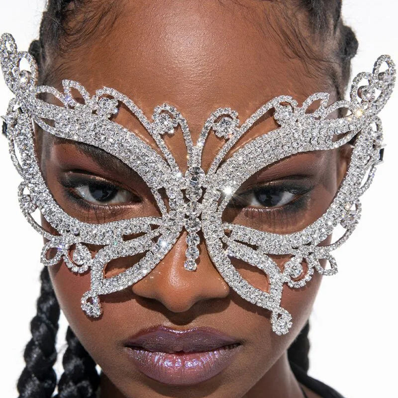 Sparkling  Rhinestone Face Mask