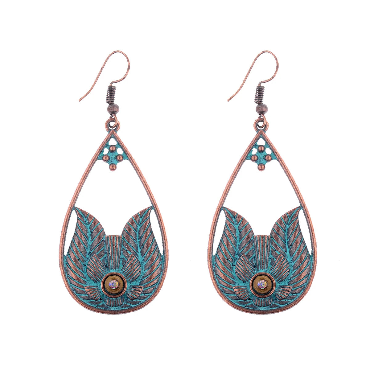 Divine Aura Goddess Earrings – Boho Gold & Blue Festival Glam