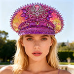 Load image into Gallery viewer, Rhinestone Festival Captain Hat
