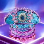 Load image into Gallery viewer, Rhinestone Festival Captain Hat
