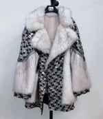 Load image into Gallery viewer, Sequinned Diamonds Fur Coat
