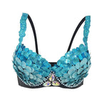 Load image into Gallery viewer, Mermaid Sequin Bra Top
