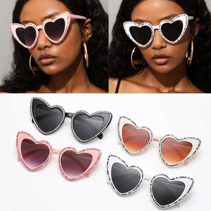 Anna Rhinestone Heart Shaped Shades