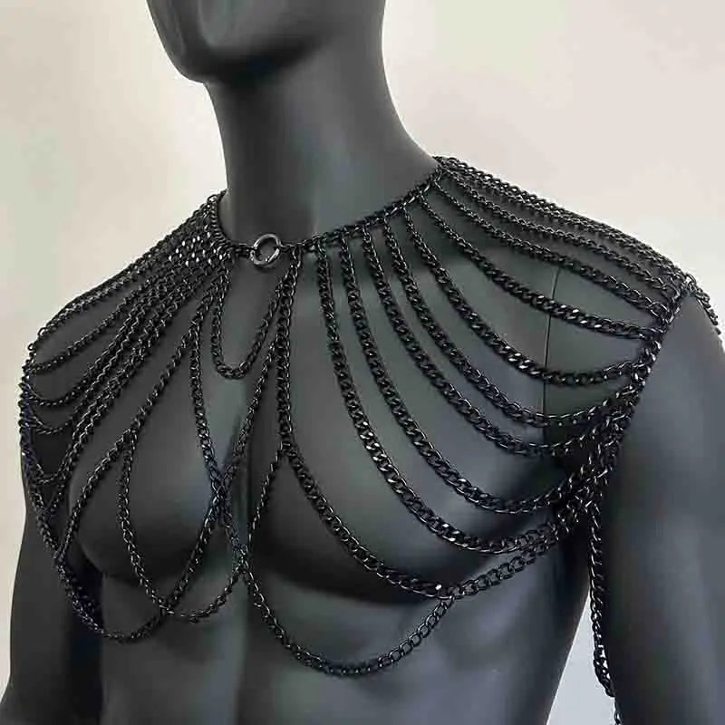 Midnight Alpha™ – Men’s Tassel Body Chain