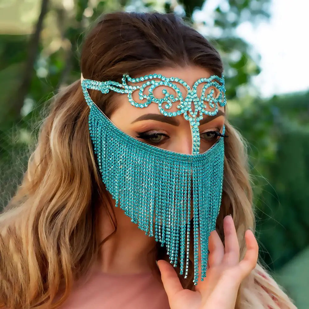 Sparkling  Rhinestone Face Mask