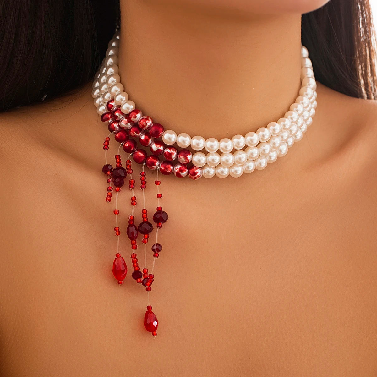 Bloody Pearl Necklace