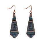 Load image into Gallery viewer, Divine Aura Goddess Earrings – Boho Gold &amp; Blue Festival Glam
