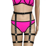 Load image into Gallery viewer, Rave Siren Leg Harness – Festival &amp; Kinky Outfit Accessory
