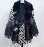 Load image into Gallery viewer, Sequinned Diamonds Fur Coat
