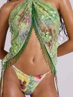 Load image into Gallery viewer, Sequin Bloom Mini Skirt
