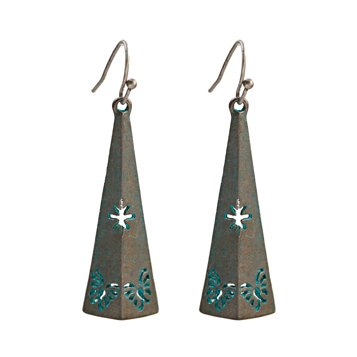 Divine Aura Goddess Earrings – Boho Gold & Blue Festival Glam