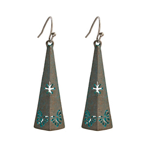Divine Aura Goddess Earrings – Boho Gold & Blue Festival Glam