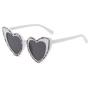 Anna Rhinestone Heart Shaped Shades