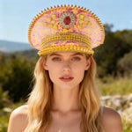 Load image into Gallery viewer, Rhinestone Festival Captain Hat
